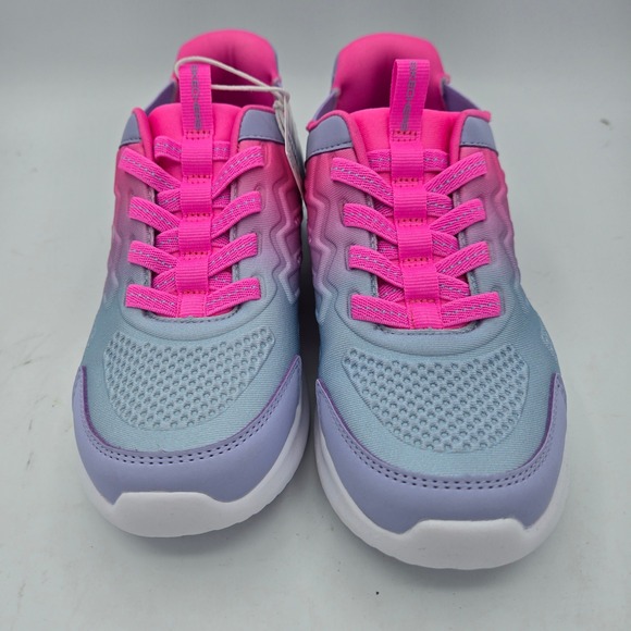 Skechers Hands Free Slip On Swift Fit Kids Sneakers Pink Purple Size 2 - Picture 4 of 9